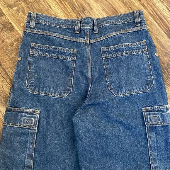 Vintage 1990s Cyber Grunge Baggy Leg Jeans Size 36x30 - Picture 4 of 8